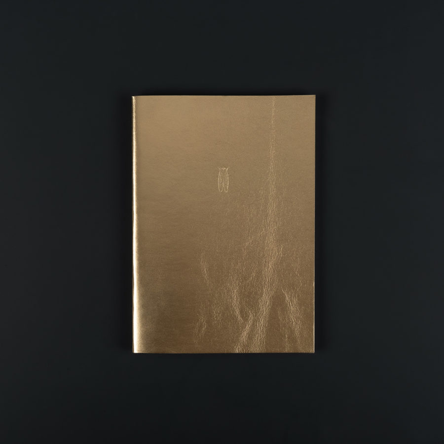 A5 LEATHER soft cover NOTEBOOK gold