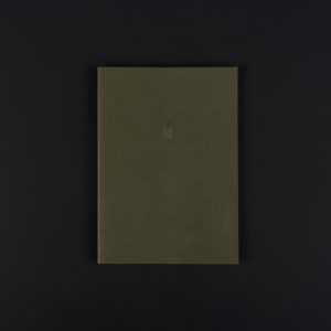 A5 LEATHER soft cover NOTEBOOK green clay