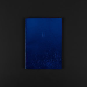 A5 LEATHER soft cover NOTEBOOK metallic blue