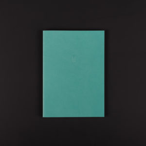 A5 LEATHER soft cover NOTEBOOK water green
