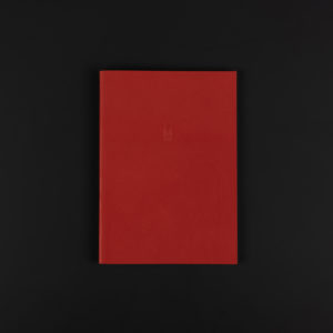 A5 LEATHER soft cover NOTEBOOK kiss red