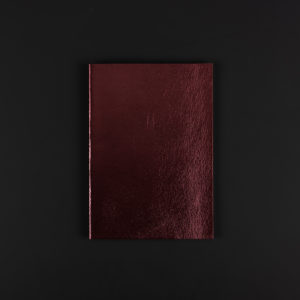 A5 LEATHER soft cover NOTEBOOK metallic garnet