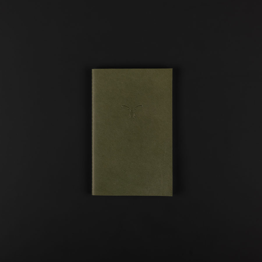 CARNET CUIR A6 souple argile verte