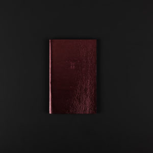 CARNET CUIR A6 souple grenat métallique