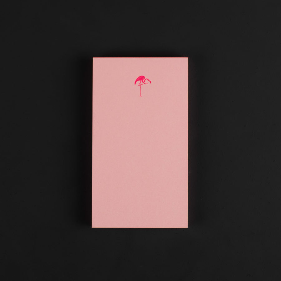 MINI BLOC NOTE FLAMANT ROSE - rose fluo