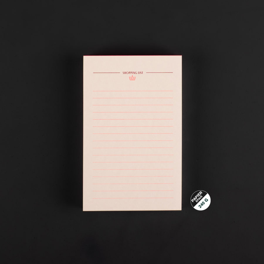 BLOC SHOPPING LIST 9X14cm corail 240g