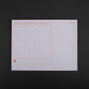 BLOC MENSUEL A4+ CHECK LIST écureuil mauve