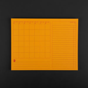 BLOC MENSUEL A4+ CHECK LIST écureuil mangue