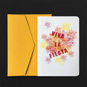 Carte A5 VIVA LA FIESTA + env C5 banane
