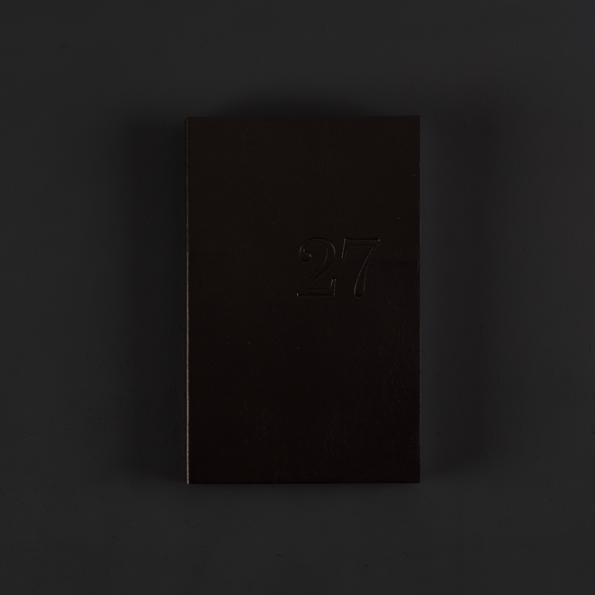AGENDA HEBDOMADAIRE 2027 CUIR noir