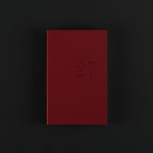 AGENDA HEBDOMADAIRE 2027 CUIR cerise