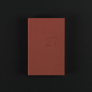 AGENDA HEBDOMADAIRE 2027 CUIR terracotta