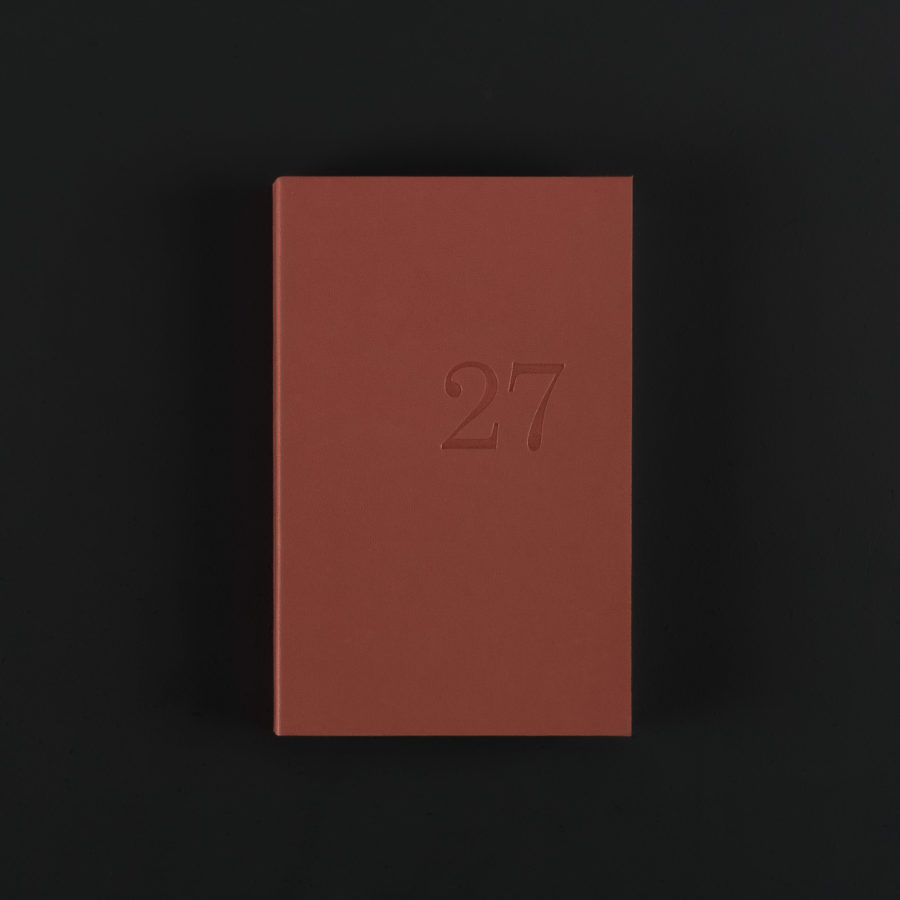 AGENDA HEBDOMADAIRE 2027 CUIR terracotta
