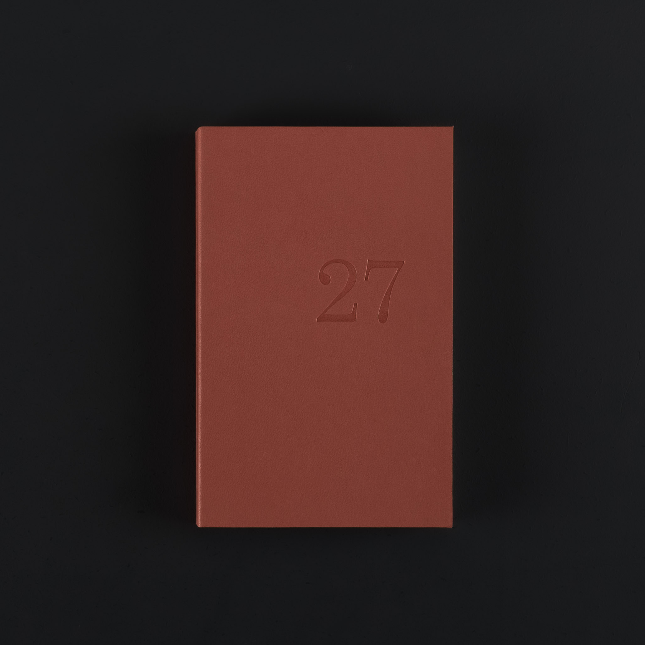 AGENDA HEBDOMADAIRE 2027 CUIR terracotta