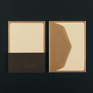 Pack of 5 A6 IVORY cards and 5 PYRITE 100g C6 envelopes