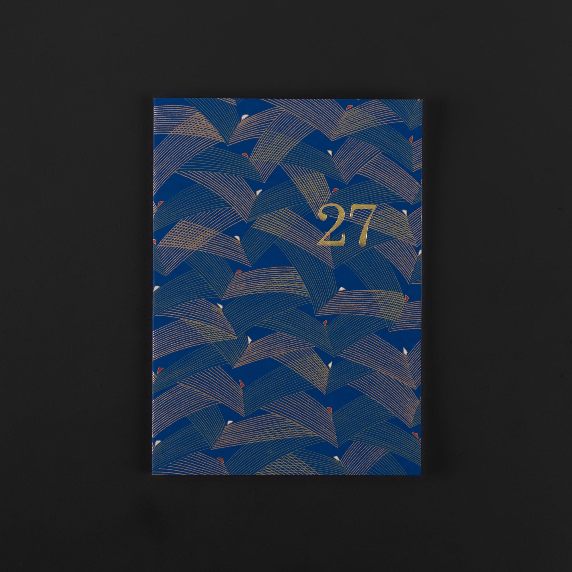 AGENDA MENSUEL 2027 A5+ tissage bleu