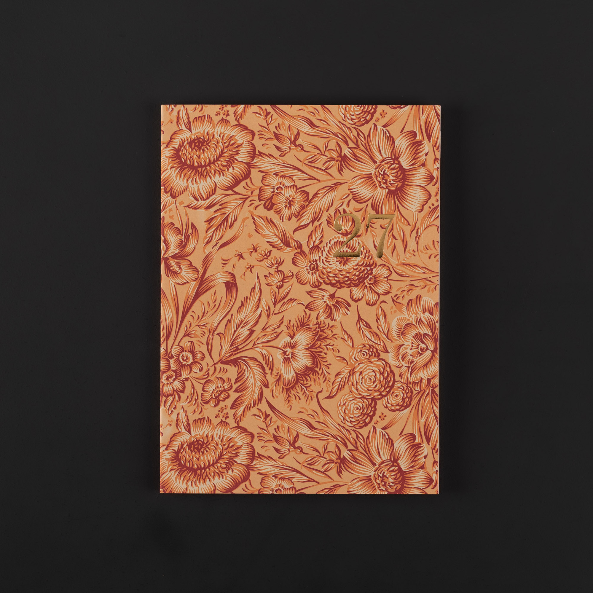 AGENDA HEBDOMADAIRE 2027 A5+ fleurs orange
