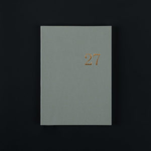 2027 A5+ monthly DIARY- blue stone
