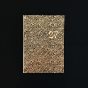 2027 monthly, weekly and notes HARD COVER DIARY- gold waves