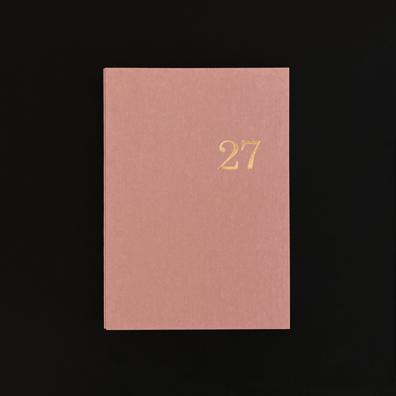 2027 monthly, weekly and notes HARD COVER DIARY- antique pink