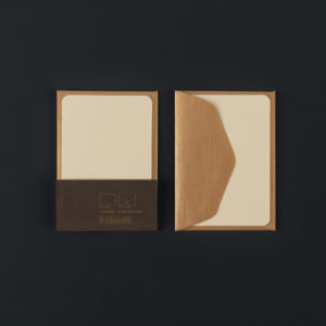 Pack of 5 mini IVORY cards and 5 mini PYRITE envelopes