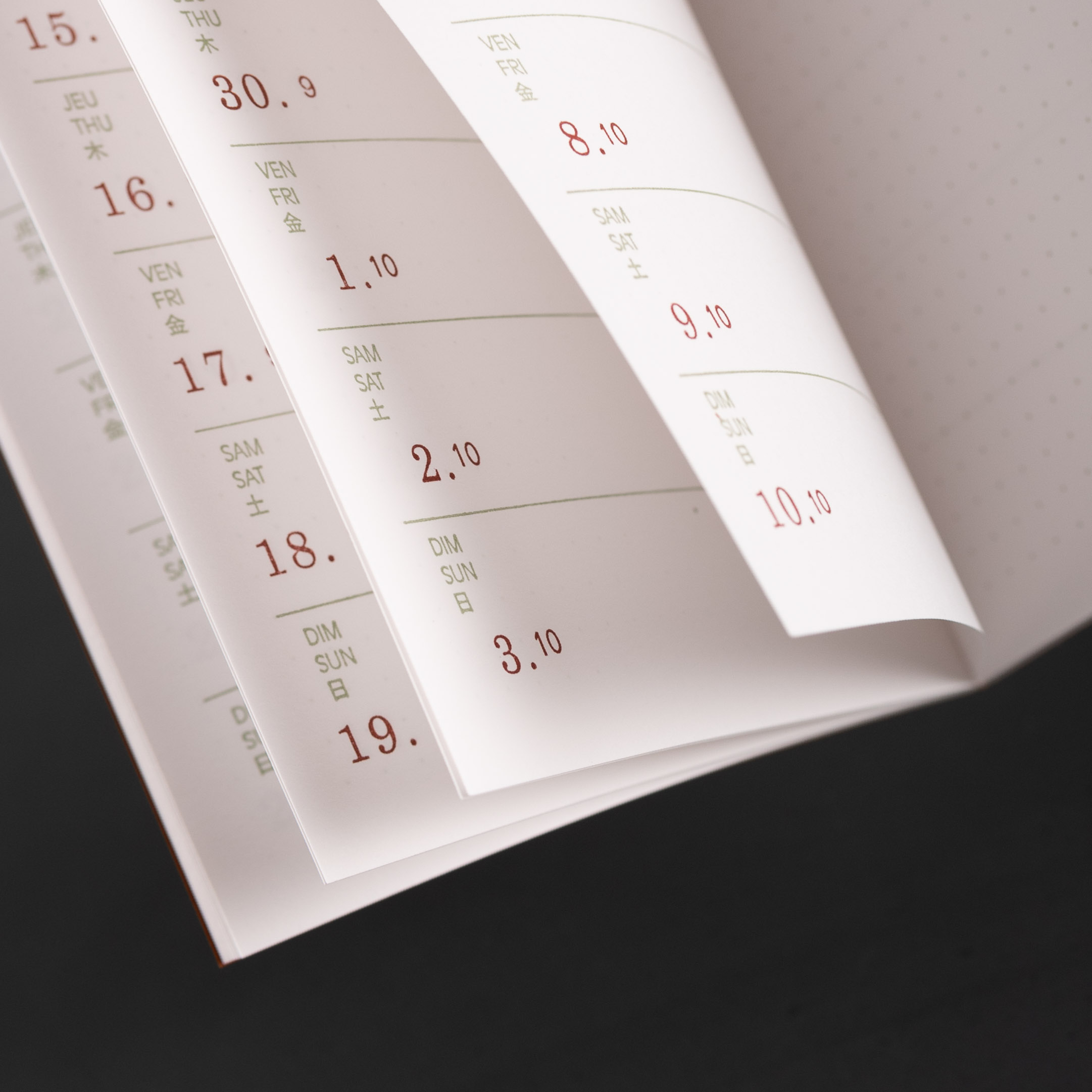 AGENDA HEBDOMADAIRE 2027 A6 - mille fleurs et fleurs orange – Image 2