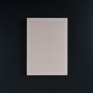 BLOC NOTE A5 QUADRILLE bronze sur gris perle
