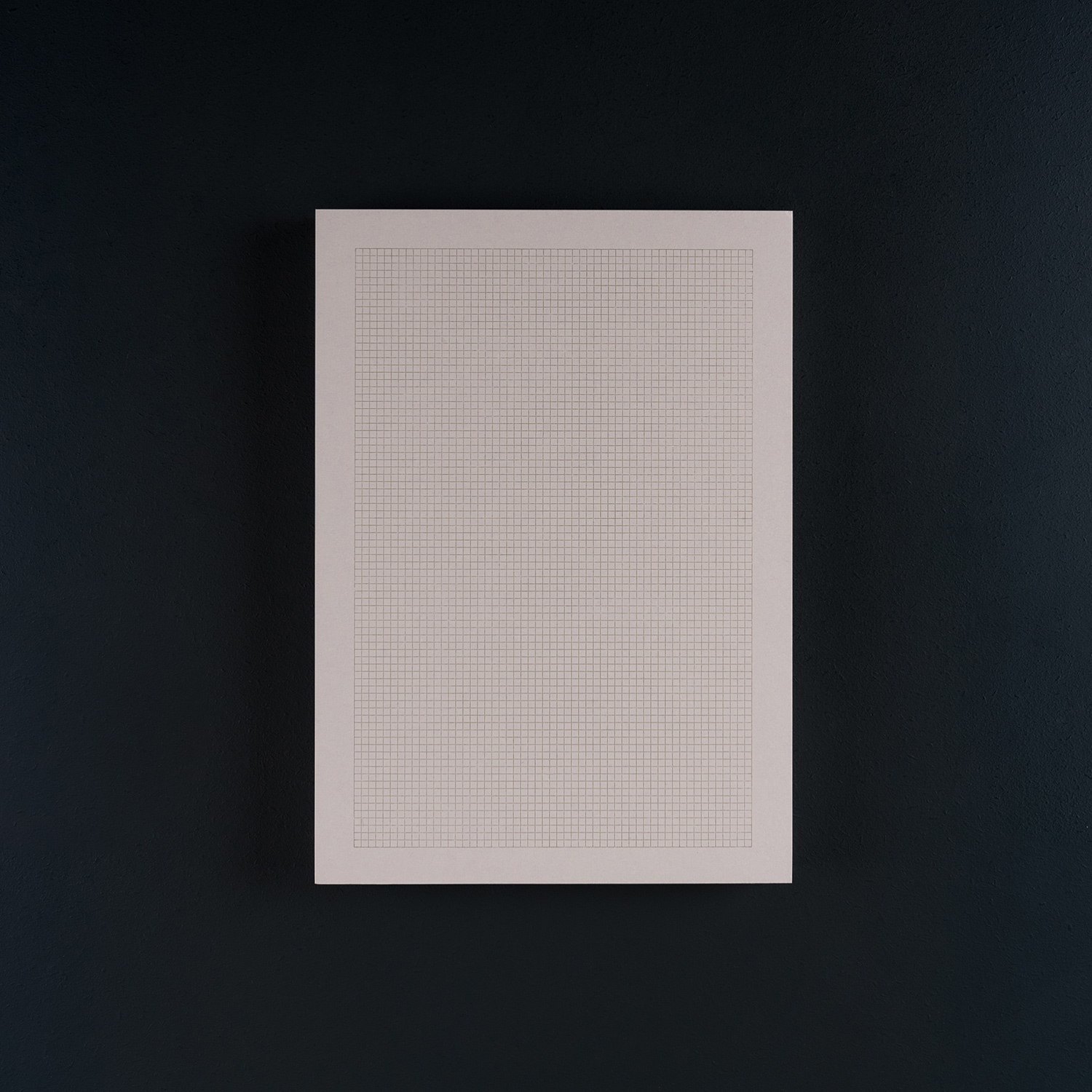 BLOC NOTE A5 QUADRILLE bronze sur gris perle